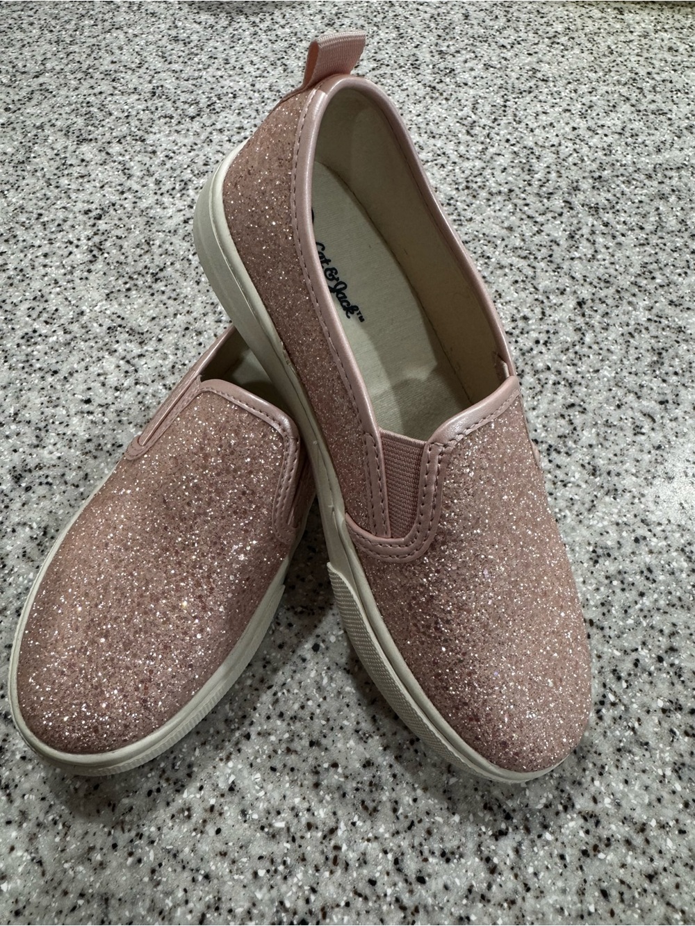 Girls sparkly slip-on shoes